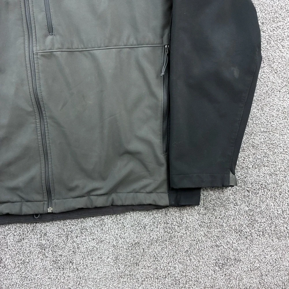 The North Face Apex Bionic Jacket Mens 2XL Gray Black Soft Shell Full Zip